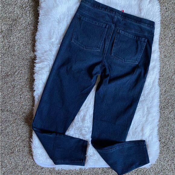 SPANX Pull on Jegging Jeans Stretch Elastic Waist Blue Women’s Size Large - Picture 2 of 7